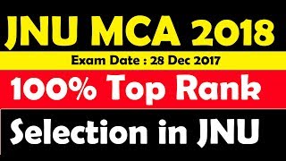 JNU MCA 2018  How to get best  top Rank in MCA Entrance Exam [upl. by Teragram]