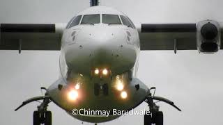 Jalgaon Airport Trujet VTTMM ATR72500 Landing [upl. by Airetak]