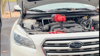 2017 Subaru Outback headlight bulb replacement [upl. by Attelrak722]