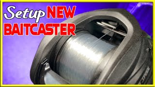 How To Spool A Baitcasting Reel For Beginners  New Baitcaster Setup [upl. by Xineohp385]