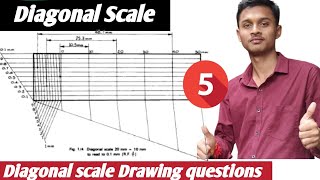 Diagonal scale  Scale Drawing diagonal  Scale Drawing Lecture 5 [upl. by Fondea]