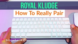 How to Pair Royal Kludge Bluetooth Keyboard RK61 [upl. by Genny]