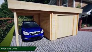 Kombi Modell Garage mit Carport H  Schwingtor [upl. by Isiad]