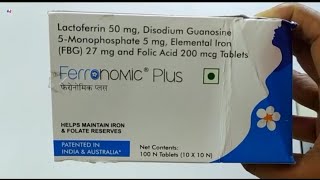 Ferronomic Plus Tablet  Ferronomic Plus Tablet Uses Side effects Benefits Dosage Review in Hindi [upl. by Amleht595]