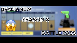 NEW SEASON 8 BATTLE PASS SHOWCASE NEW CODES EMOTES SKINS ETC [upl. by Ainotna]