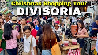 DIVISORIA MANILA  Christmas Shopping Tour this December  Crazy Busy Walk around Manila Streets [upl. by Villiers]