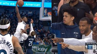 Anthony Edwards INSANE poster dunk on Daniel Gafford in Game 3 😱😱 [upl. by Maurer]