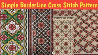 Hand Embroidery Border DesignsCross Stitch Designscookncraftainment crossstitch [upl. by Ahsinyd]