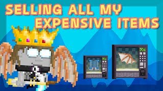 SELLING ALL MY EXPENSIVE ITEMS  GROWTOPIA [upl. by Ten825]