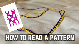 TUTORIAL how to read friendship bracelet patterns [upl. by Halsy296]