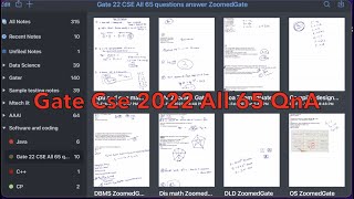 Gate CSE 2022 All 65 Question Answers Computer Science Key Discussion [upl. by Bolt]