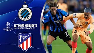 Club Brugge vs Atlético Madrid Extended Highlights  UCL Group Stage MD 3  CBS Sports Golazo [upl. by Peisch]