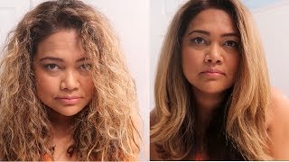 Revlon One Step Volumizer curly frizzy to smooth in 6 minutes [upl. by Racklin]