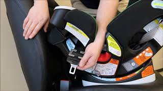 Locking Clip Installation RearFacing Car Seat [upl. by Ahsircal]