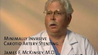 Minimally Invasive Carotid Artery Stenting  Dr James McKinsey [upl. by Tichon]