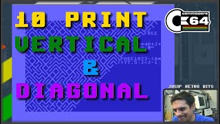 10 PRINT VERTICAL amp DIAGONAL  C64 [upl. by Hsakaa]