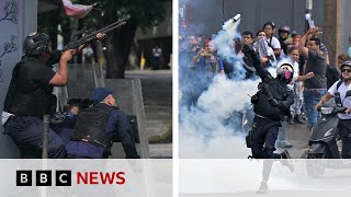 Protests erupt in Caracas against Venezuelas disputed election result  BBC News [upl. by Vershen508]