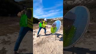 Burning Different Objects with a Solar Concentrator Testing the Power of Sunlight [upl. by Yelrak]