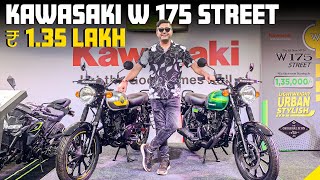 Kawasaki W175 Street launched at Rs 135 lakh in India  Detailed Walkaround in Hindi [upl. by Ettereve]