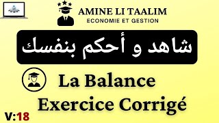 La Balance Comptabilité  6 et 4 Colonnes Exercice Corrigé [upl. by Ahterod]