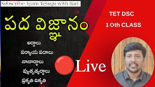 🔴Live  పద విజ్ఞానం tet dsc telugu basic [upl. by Kuster]