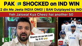 2 Din Me JEET Gya INDIA 😱 PAK 🇵🇰 Shocked on INDIA beat BAN 2nd Test Pakistan Reaction on Ind Win [upl. by Gehlbach959]