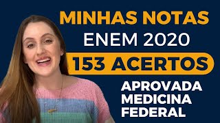 MINHAS NOTAS NO ENEM 2020  Média e número de acertos [upl. by Rivy]