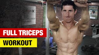 Full Triceps Workout HOME OR GYM VERSIONS [upl. by Airtal414]