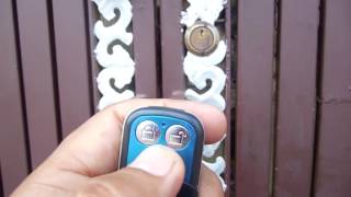 Electronic Lock with Remote Working on Gate live working video demonstration [upl. by Moffat849]