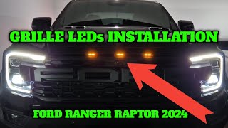 Grille LEDs Installation Ford Ranger Raptor NEXT GEN 20222024 Amber LEDs Part 1 [upl. by Nij]