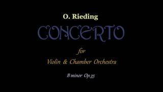 O Rieding  Concerto for Violin and Chamber Orchestra B minor Op35  full score sheet music [upl. by Anirrak]