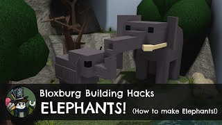 How to Make Elephants in Bloxburg  Building Hacks  Elephants Roblox [upl. by Mor]