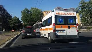 Polizia di Stato Carabinieri Ambulanza tutti in emergenza Emergency Vehicle responding in Rome [upl. by Hoon]