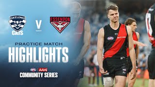 Geelong v Essendon Highlights  2024 AAMI Community Series  AFL [upl. by Yseulte806]