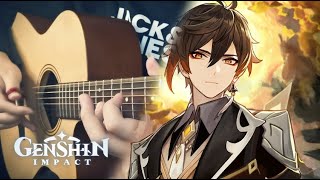 Zhongli Theme On Guitar Genshin Impact [upl. by Sorci699]