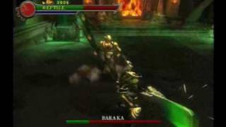 MK Shaolin Monks  Reptile VS Baraka boss fight [upl. by Enirhtak]