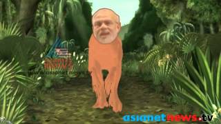 Priyanka saving Rahul from Modi  Cartoon Animation [upl. by Noel]