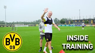 Haaland is back Kobel first time on the pitch  Inside Training [upl. by Nevur]