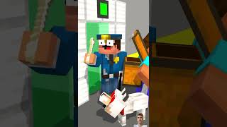 Help Noob Policeman and His Dog ScanPrisoners minecraft minecraftanimation monsterschool [upl. by Sorazal103]