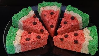 Watermelon Rice Krispies Treats  with yoyomax12 [upl. by Padegs]