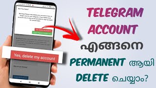 How To Delete Telegram Account Permanently  Malayalam [upl. by Garda]