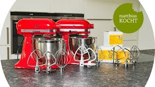 Kitchenaid KSM185  Neuerungen EdelstahlRühraufsätze und Vergleich [upl. by Grannia]