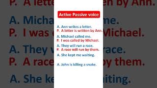 Active passive voice english learnenglishgrammarshorts trending [upl. by Ativ]