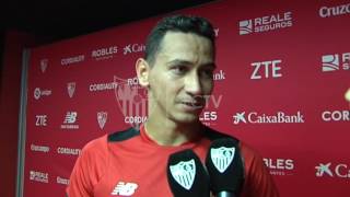 Declaraciones de Ganso tras el partido del Sevilla FC ante el Deportivo Alavés [upl. by Enamrahs]