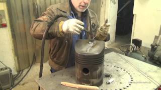 Lanz Bulldog Cast Iron Piston 225mm Tig Welding [upl. by Fredela972]