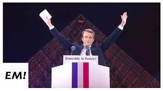 Élection présidentielle  Revivez le discours d’Emmanuel Macron au Louvre [upl. by Anit]