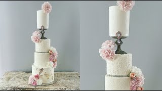 How to make a WEDDING CAKE  Cake decorating tutorials  Sugarella Sweets [upl. by Ereveneug]