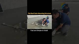 Flat Roof Solar Panel Mounting Systems supplies fast and simple installation without damage to roof [upl. by Filide]