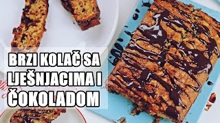 Brzi kolač sa lješnjacima i čokoladom [upl. by Pinckney]