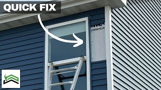 Easy DIY Fix For Damaged Or Missing Vinyl Siding [upl. by Aicrop]